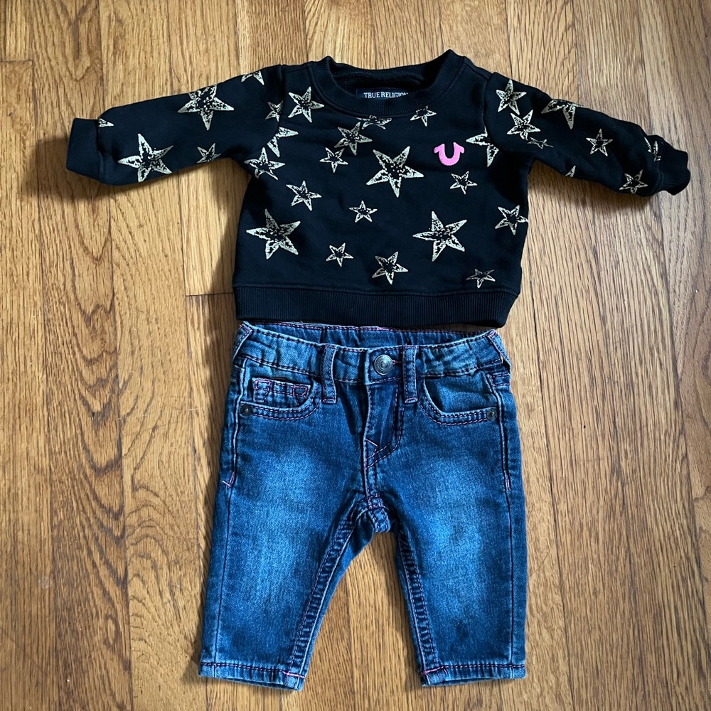 True Religion Denim with Pink Stitching